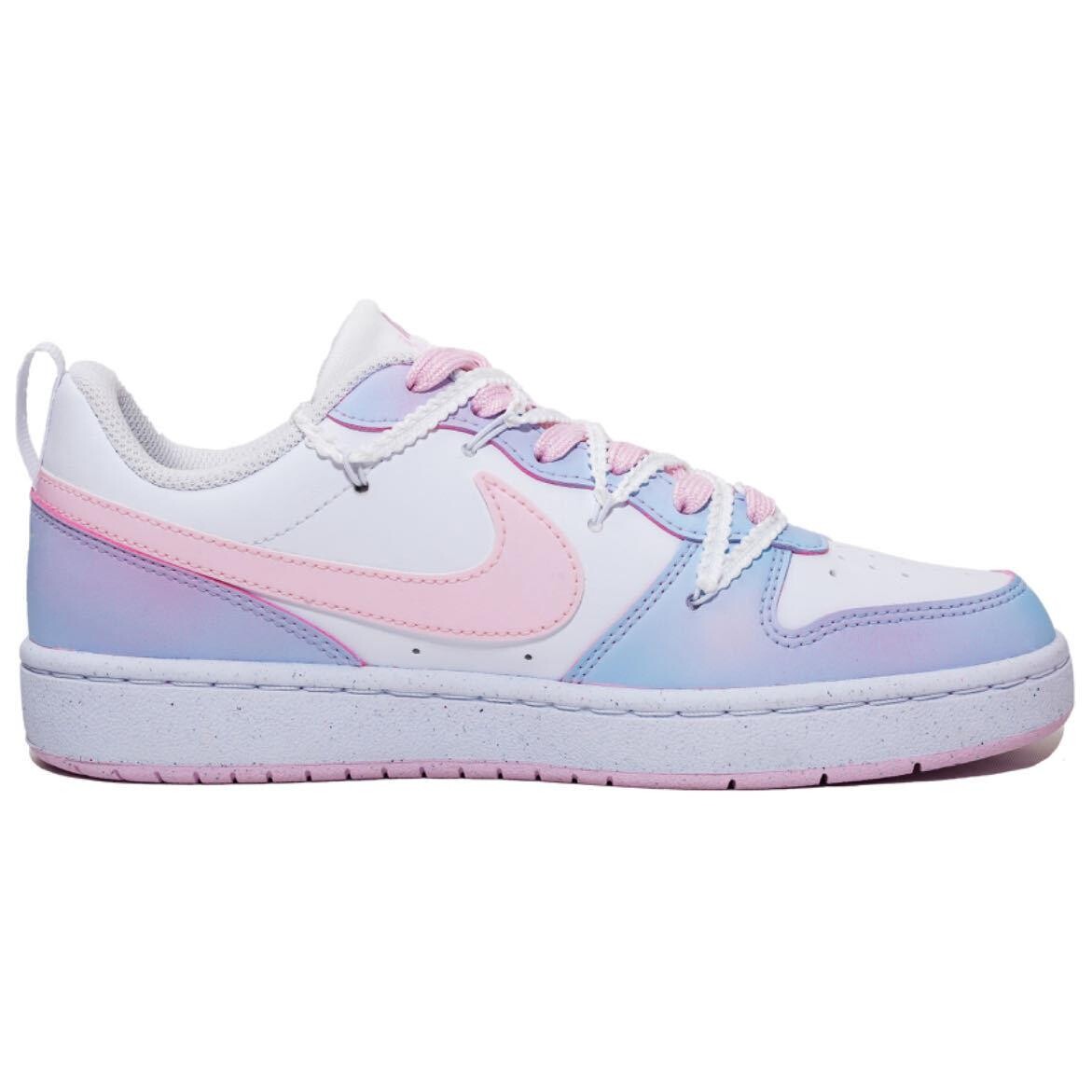 Кроссовки Nike Court Borough Skateboard Shoes Women's Low-Top Blue, розовый — фото 2