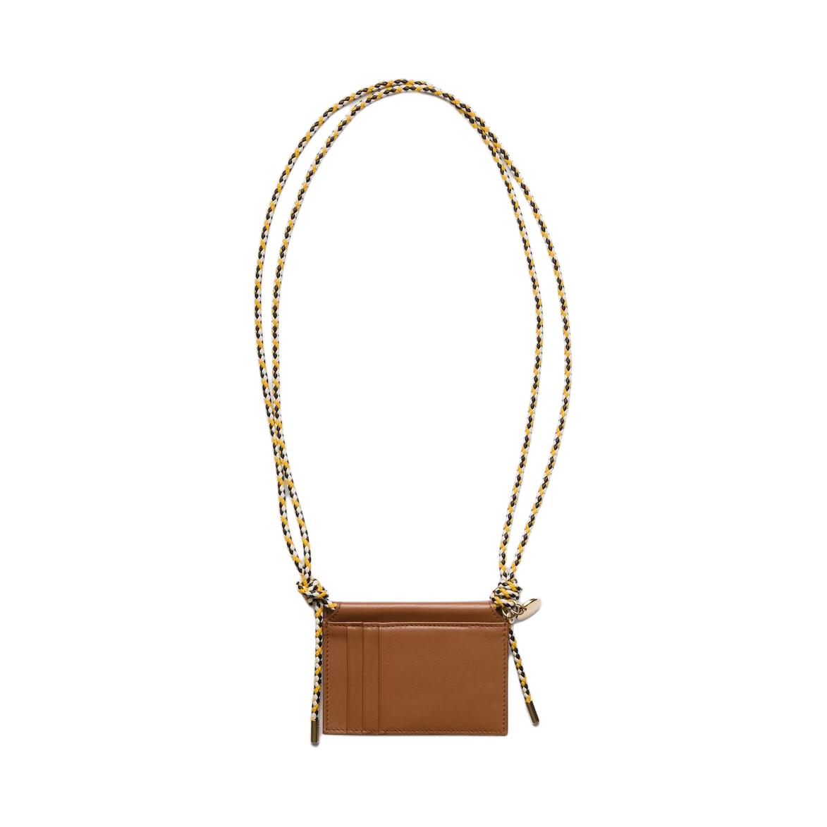 Кардхолдер из телячьей кожи, унисекс, коньячный цвет Prada, box(basic set+box) — фото 2