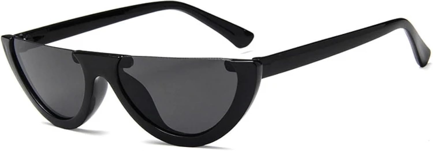 

Модные солнцезащитные очки для женщин, винтажные, «кошачий глаз», панк, мужские солнцезащитные очки, ретро, ​​для уличной фотографии, вечеринок, очки с защитой от УФ-излучения UV400 TKKTLLT, Black Gray