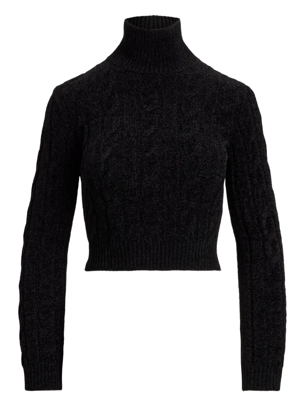 

Свитер фактурной вязки с высоким воротником Ralph Lauren Collection, черный