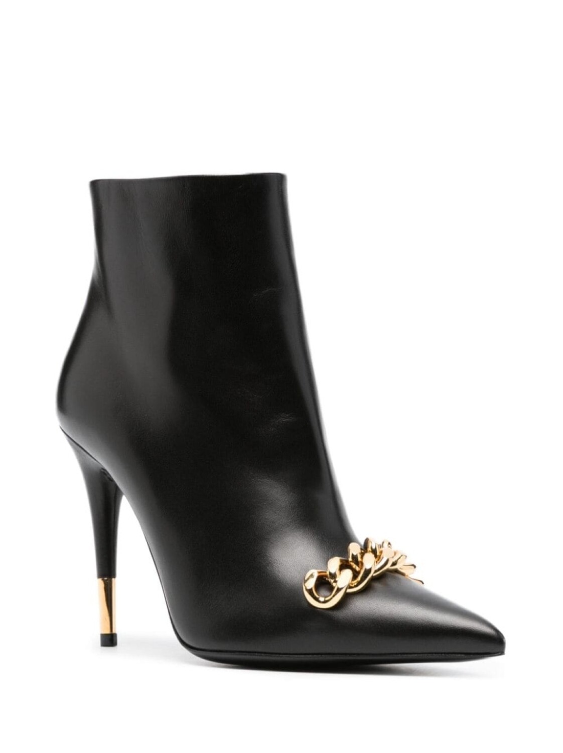 TOM FORD chain-detail leather ankle boots, черный — фото 2
