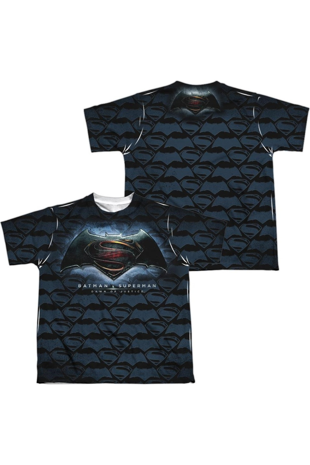 

Футболка с коротким рукавом для детей с логотипом Batman против Superman (принт спереди и сзади) Gildan, белый