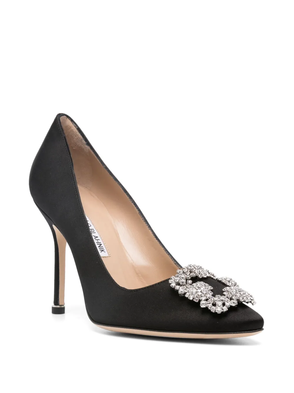 Туфли-лодочки Hangisi 110 с кристаллами Manolo Blahnik, черный — фото 2