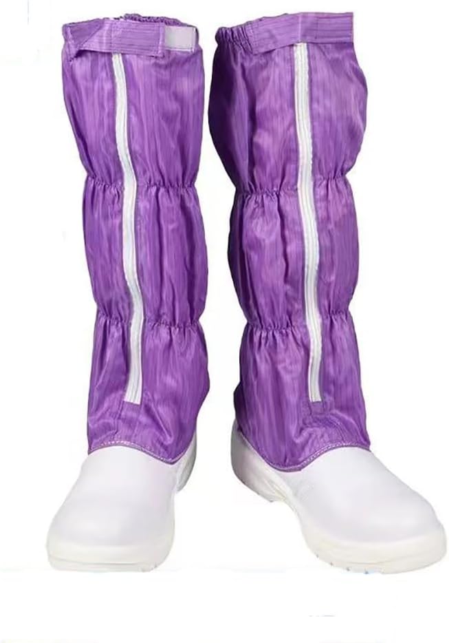 

Lmprock Универсальная обувь унисекс с полиуретановым покрытием, стальным носком и полосой, высокопрочная, цилиндрическая, антистатическая, пыленепроницаемая, для работы в уборочных помещениях, защитная обувь ESD, фиолетовый