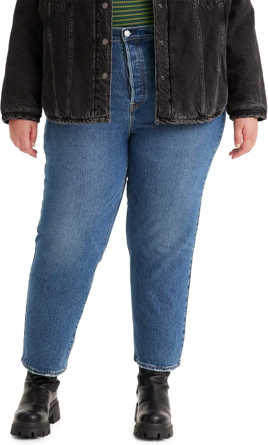 Levi's Women's Premium Plus Size Ribcage Straight Ankle джинсы, Valley View