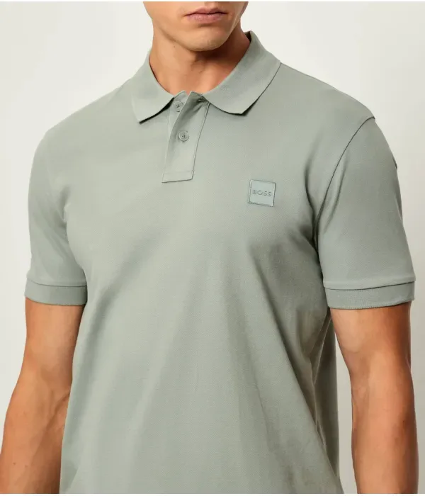 Поло Пассажир slim fit Boss Orange, зеленый — фото 4