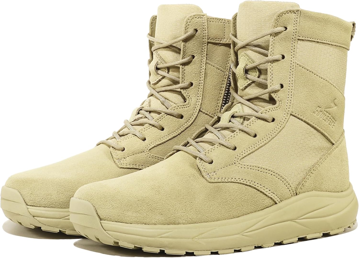 

Тактические ботинки Soulsfeng для мужчин и женщин, легкие, с боковой молнией, для активного отдыха, боевые, для походов, пустынные, военные, Tan