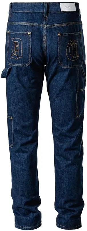 Джинсы Slim Fit с вышивкой, синий — фото 2