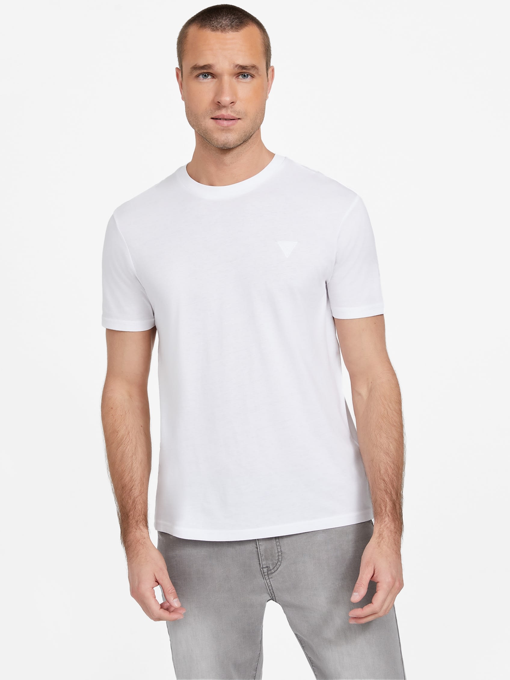 

Футболка с логотипом Mark Guess Factory, цвет pure white