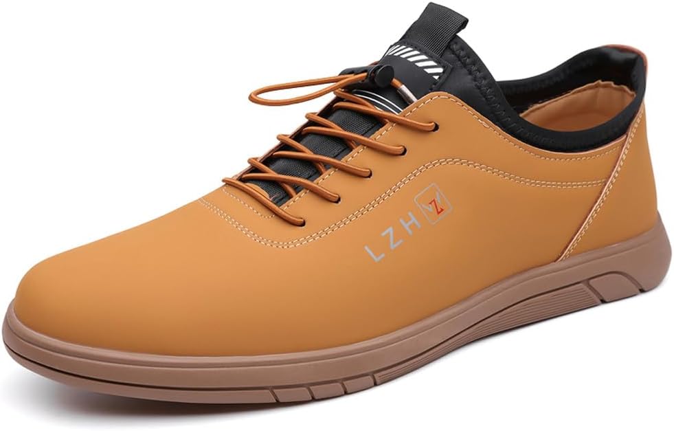 

Мужские премиальные повседневные лоферы-кроссовки из искусственной кожи, мягкие для ходьбы, деловые, для вождения Welrung, желтый