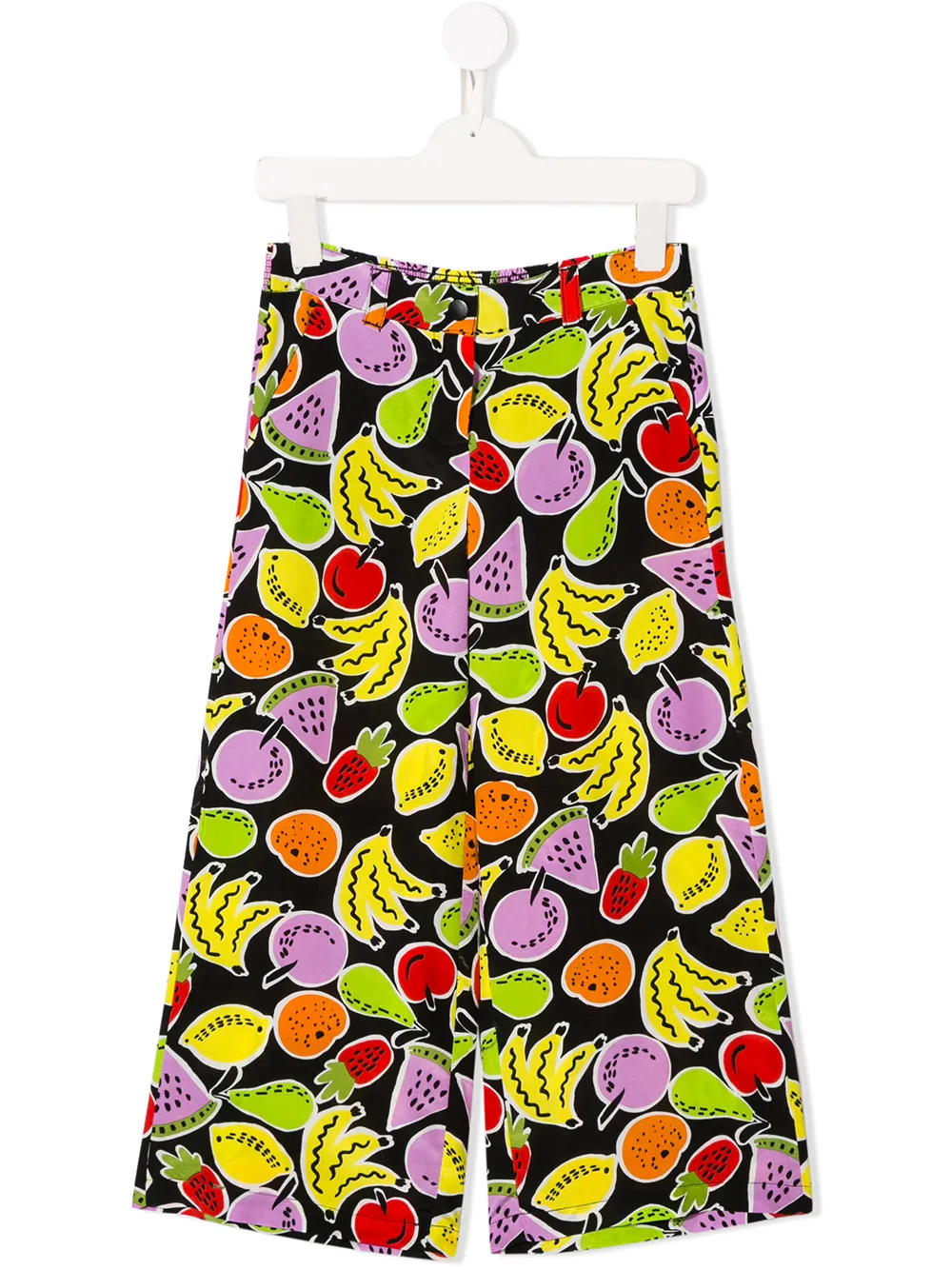 

Широкие брюки с принтом фруктов Stella McCartney Kids, черный