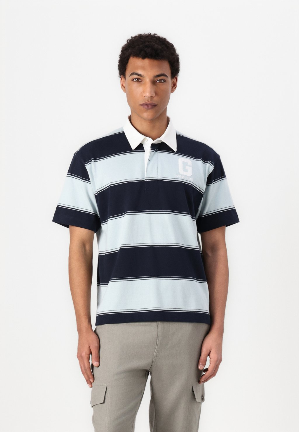 

Рубашка поло STRIPE RUGBY Guess Jeans, светло-голубой
