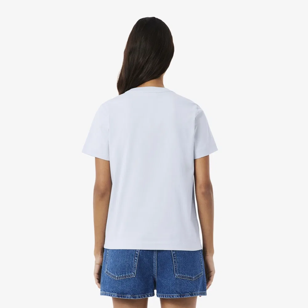 Футболка Lacoste Soft Branding светло-лавандовая — фото 3