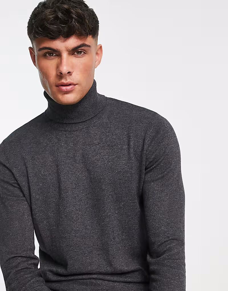 

Водолазка Essentials темно-серого меланжевого цвета Jack & Jones