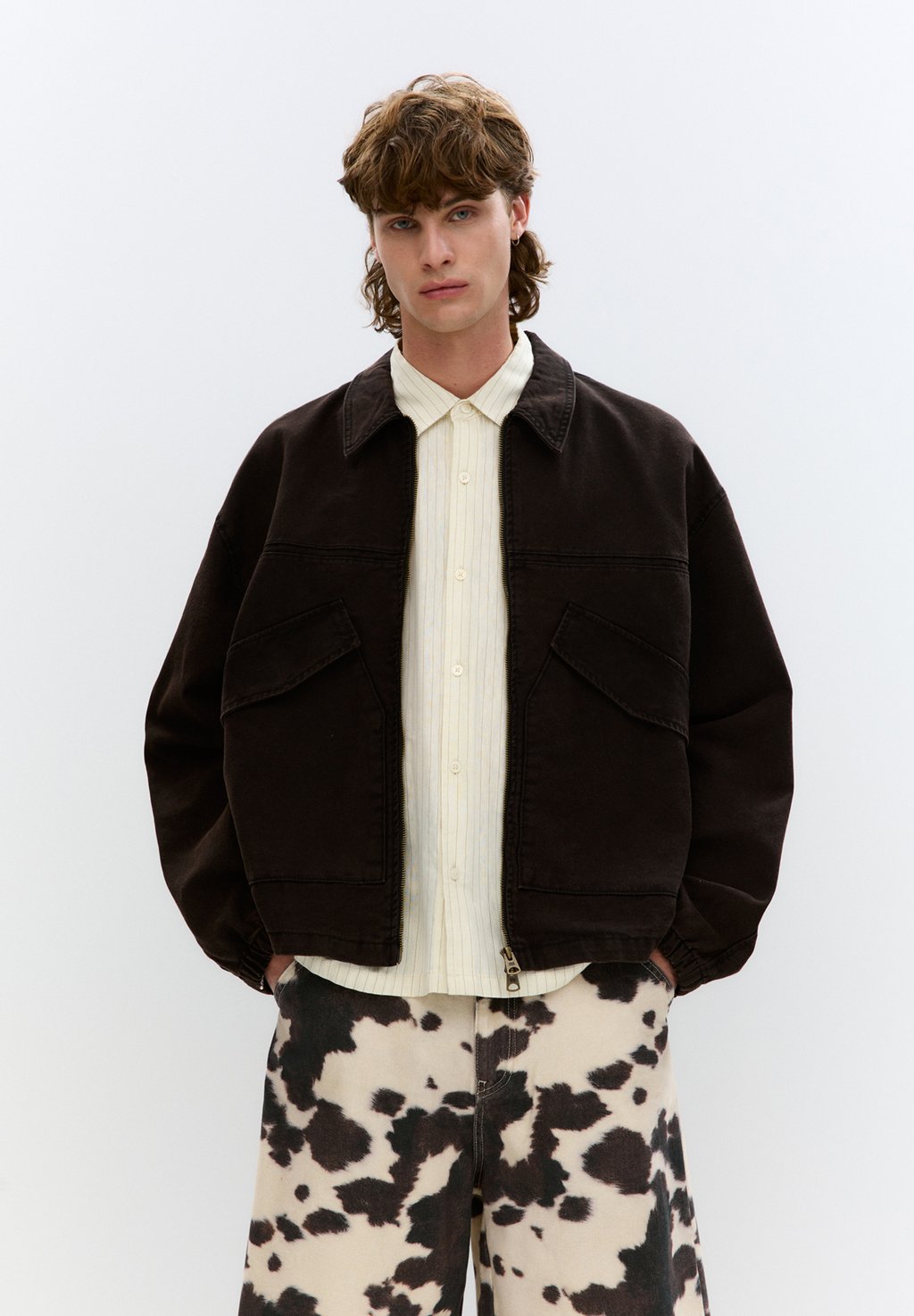 

Летняя куртка PULL&BEAR, черный
