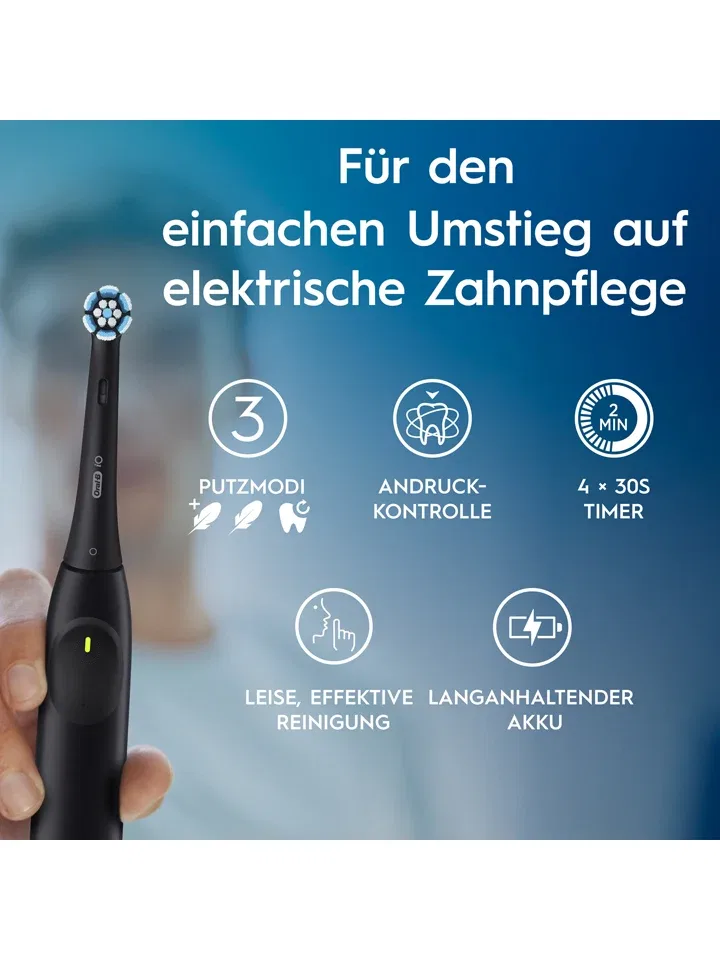 Электрическая зубная щетка iO Series 2 Oral-B темно-синяя — фото 4