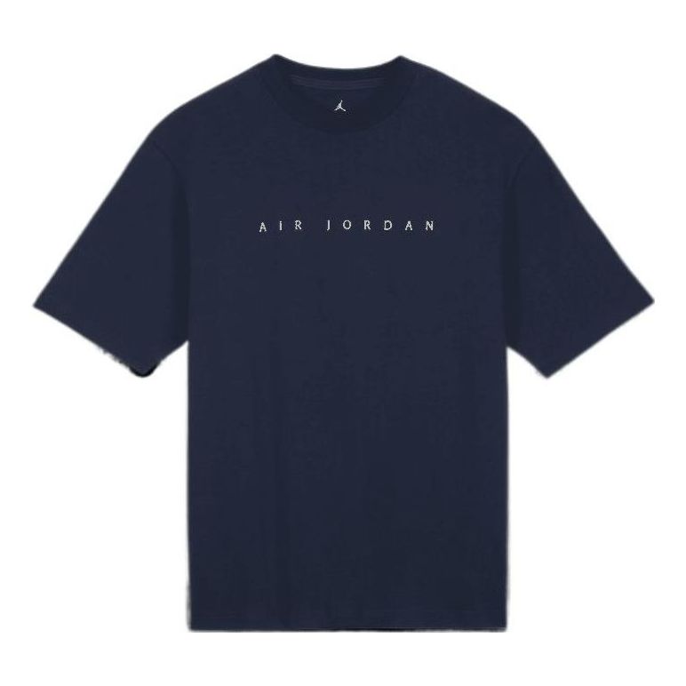 

Футболка Air Jordan x Union T-Shirt 'College Navy Coconut Milk', темно-синий
