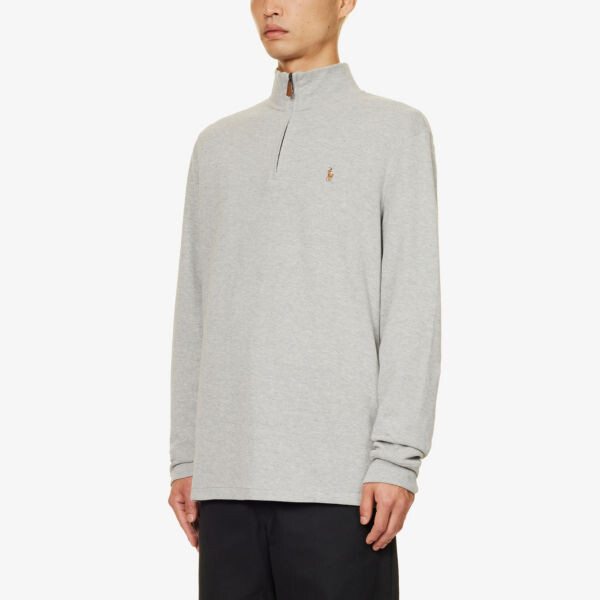 Толстовка стандартного кроя Estate с воротником-воронкой из хлопкового джерси Polo Ralph Lauren, цвет andover heather — фото 3