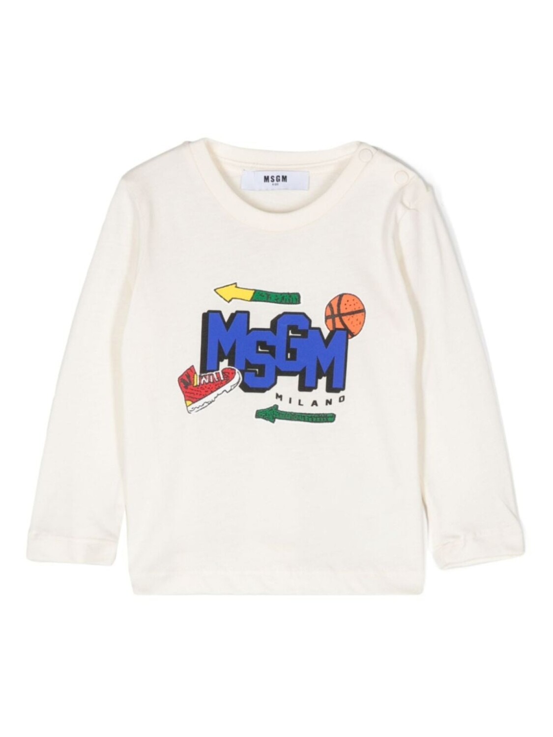 

MSGM Kids футболка джерси, нейтральный цвет