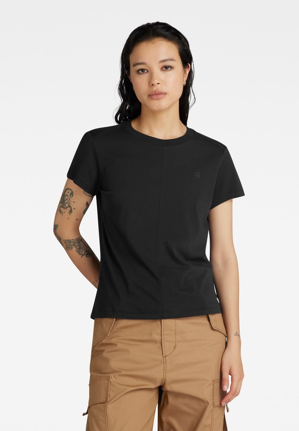 

Футболка базовая FRONT SEAM R T WMN G-Star, цвет dk black
