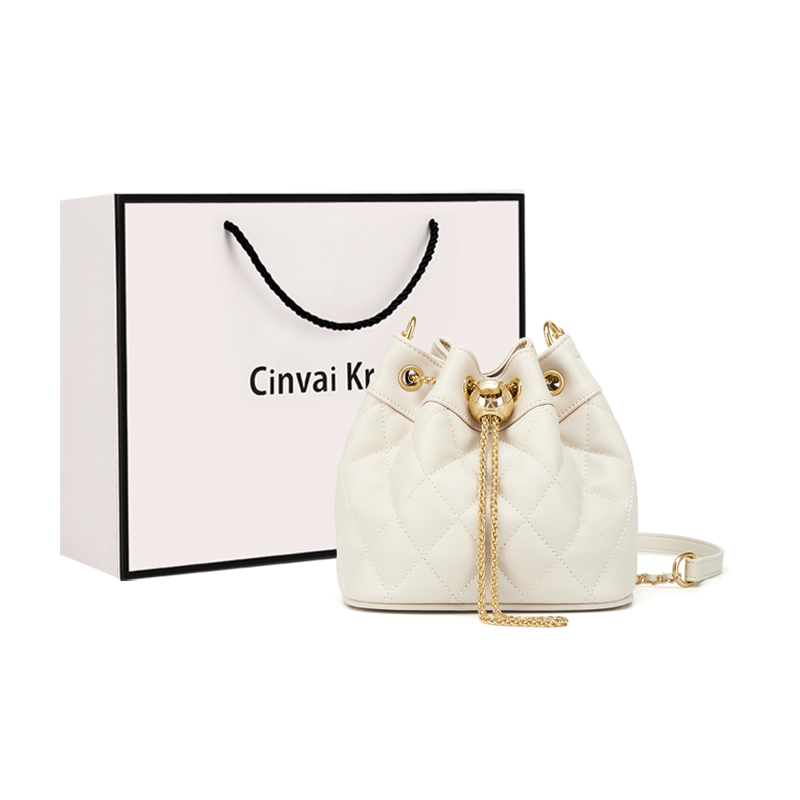 

CinvaiKrose Кожаная сумка через плечо, Ecru