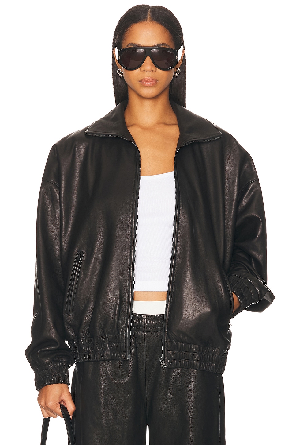 

Кожаная куртка Lemmy Crop Acne Studios, Black