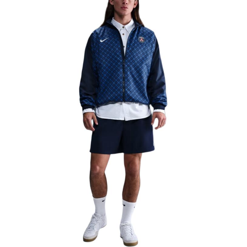 

Nike Куртка футбольная домашняя мужская Dri FIT, Dark Navy Blue/Royal Blue/White