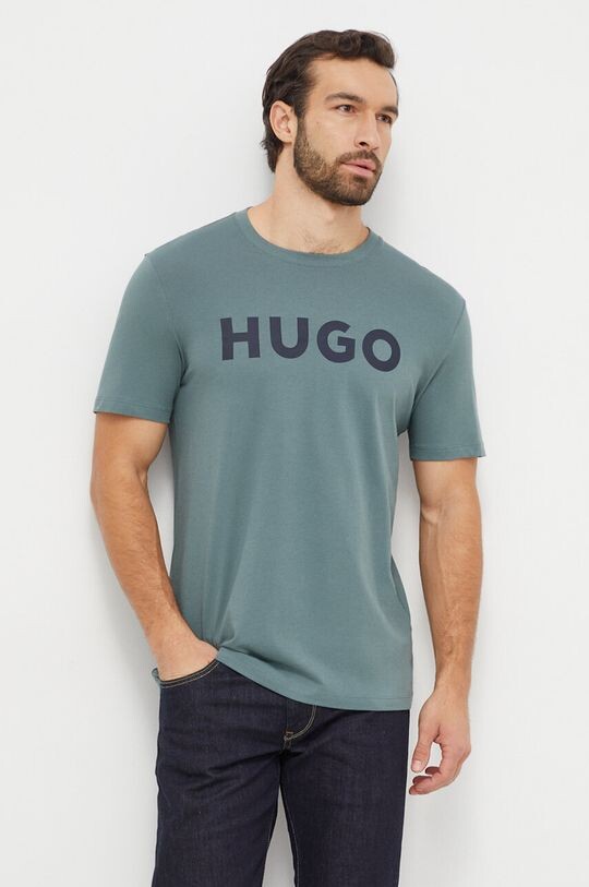 

Хлопковая футболка Hugo, зеленый