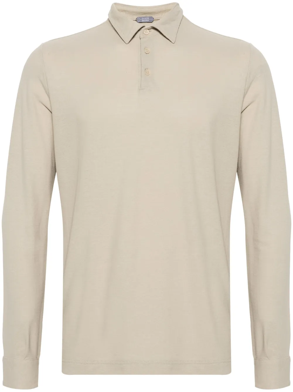 

Рубашка поло с длинными рукавами Zanone, коричневый