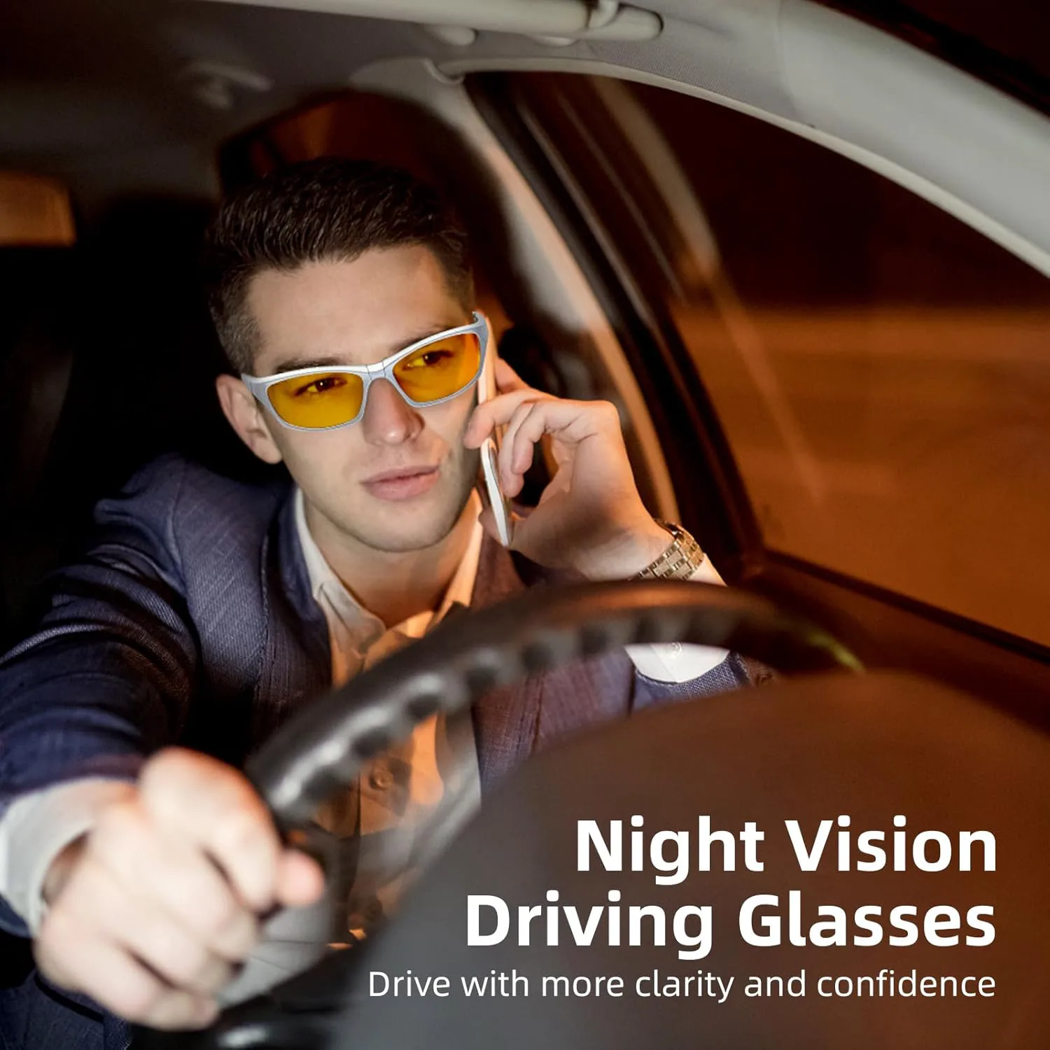 

Набор из 3 желтых очков – складные солнцезащитные очки с поляризацией и защитой от УФ-излучения UV400. Модные складные солнцезащитные очки GARIOX, Silver-3pack