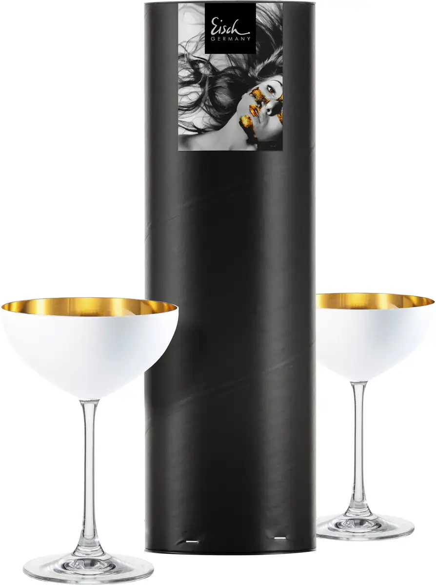 

Десертная тарелка Eisch "COSMO PURE WHITE", 2 предмета, из хрустального стекла, отделана вручную 24-каратным золотом, запечатана под камень Ø 11 см, золотисто-белый