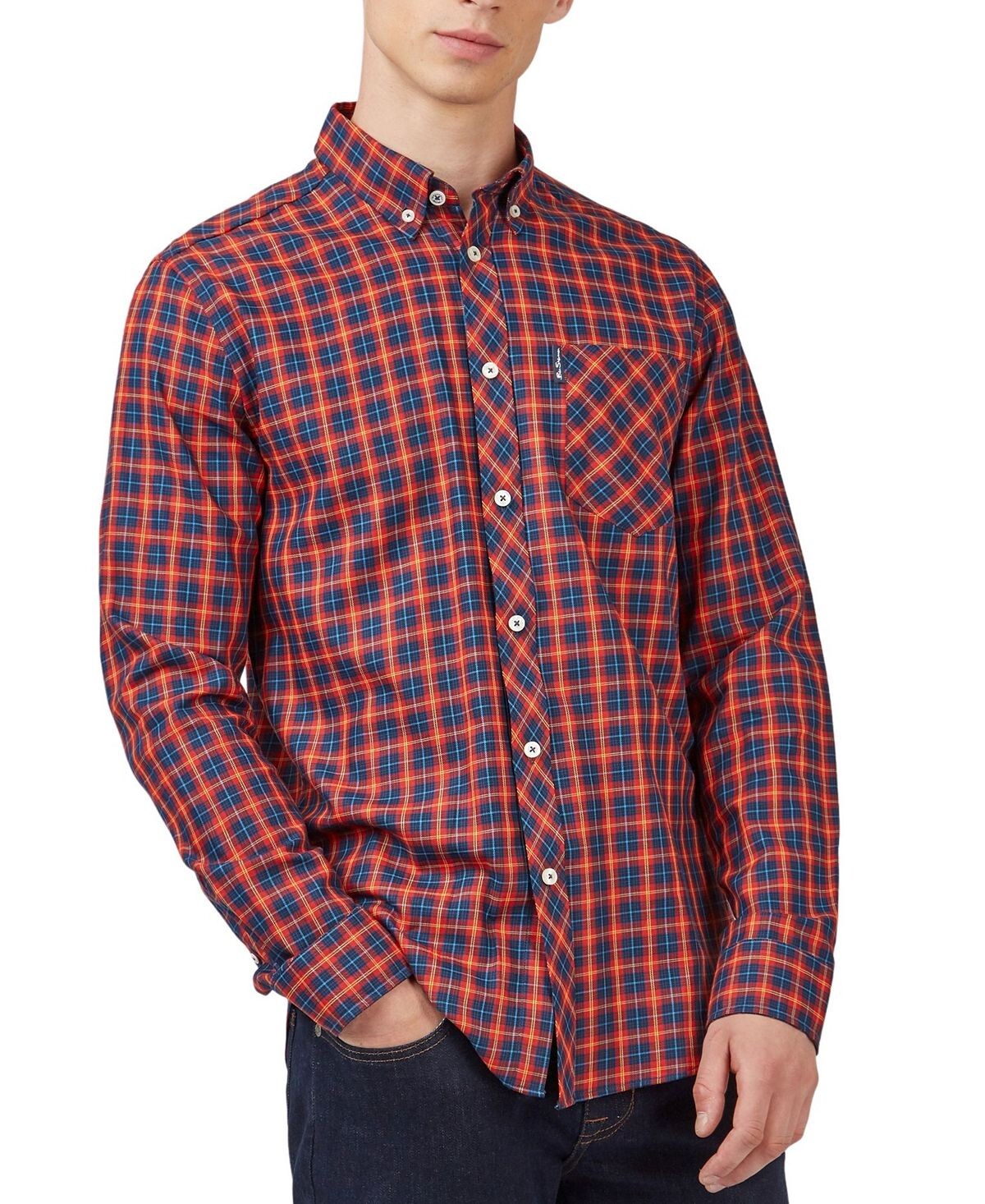 

Мужская рубашка обычного кроя в клетку тартан House Ben Sherman