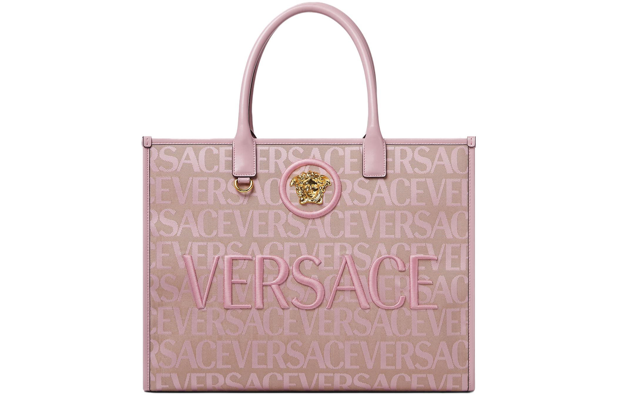 

VERSACE Хлопковая сумка через плечо с кожаной вставкой