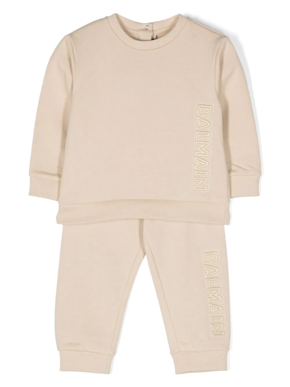 

Спортивный костюм с тисненым логотипом Balmain Kids, нейтральный