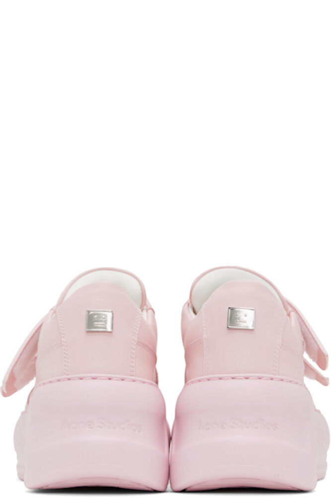 Розовые кроссовки на платформе с липучками Acne Studios — фото 2