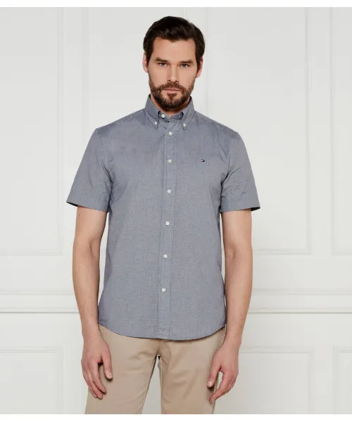 

Рубашка из поплина Thflex в ломаную клетку Regular fit Tommy Hilfiger, черный