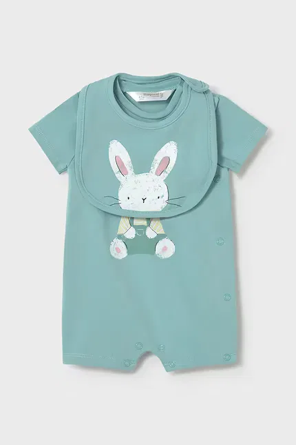 Ромпер детский с коротким рукавом Mayoral Newborn, бирюзовый