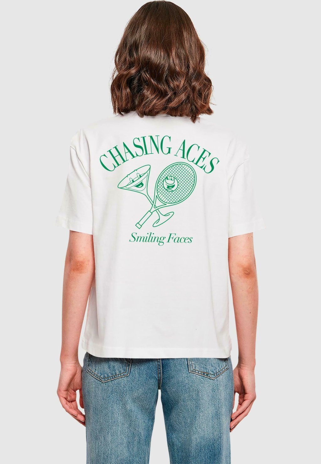 

Рубашка с принтом CHASING ACES Mister Tee, белый