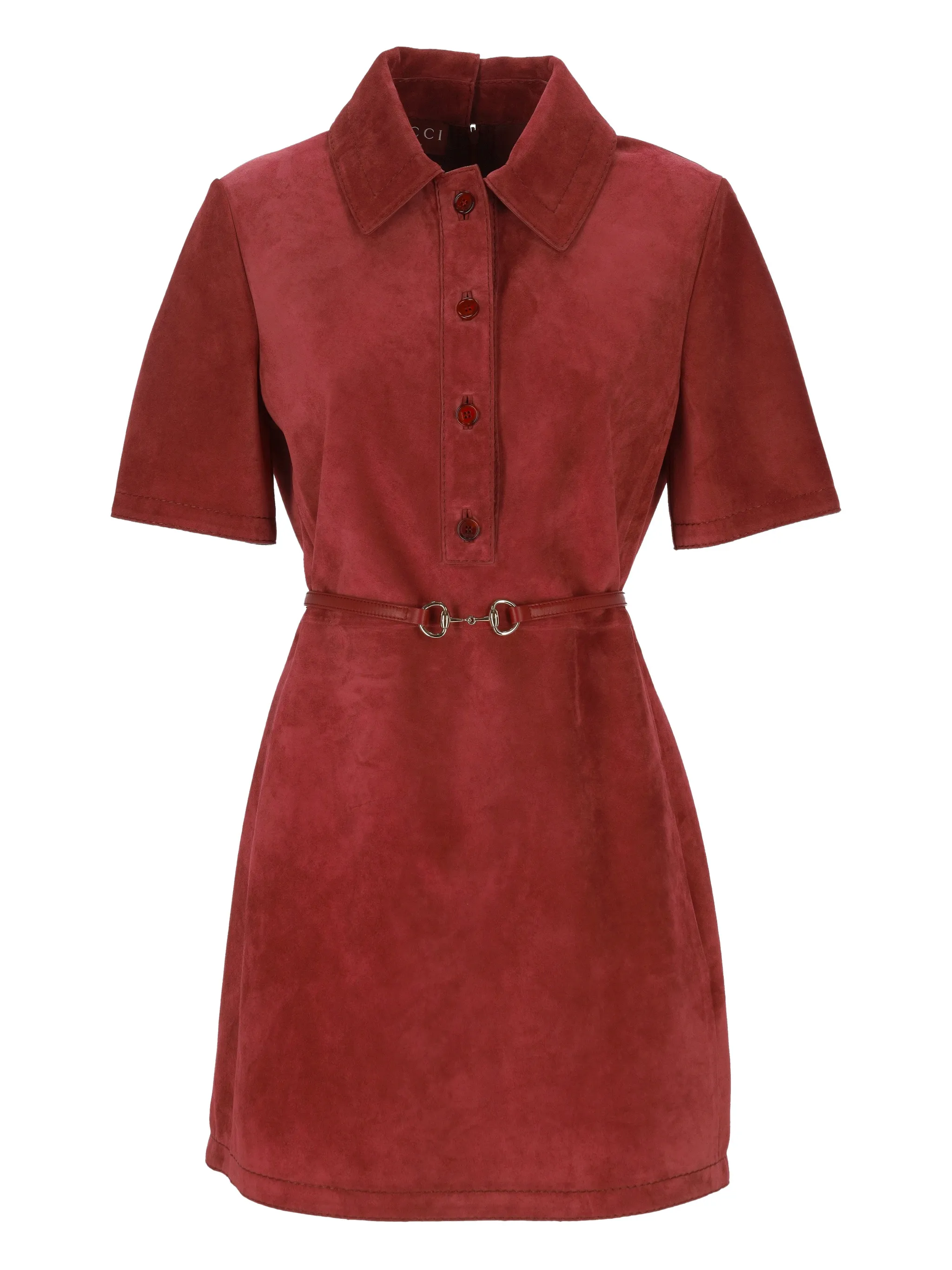 

Мини-платье с поясом Gucci, красный