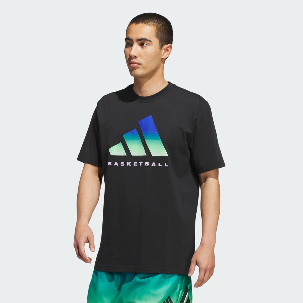 

Спортивная футболка Adidas Basketball Graphic Tee, цвет Black/Lime Burst