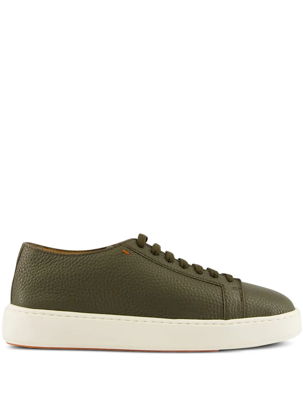 

Кожаные кроссовки на шнуровке Santoni, зеленый