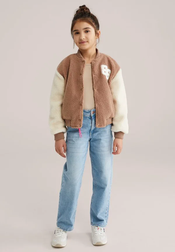 Легкая куртка "тедди" We Fashion, Light Brown