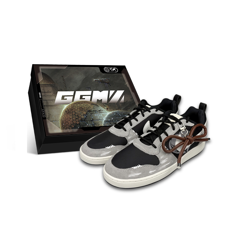 

Nike Мужские износостойкие низкие скейтбордные кроссовки Court Borough, черный с серым