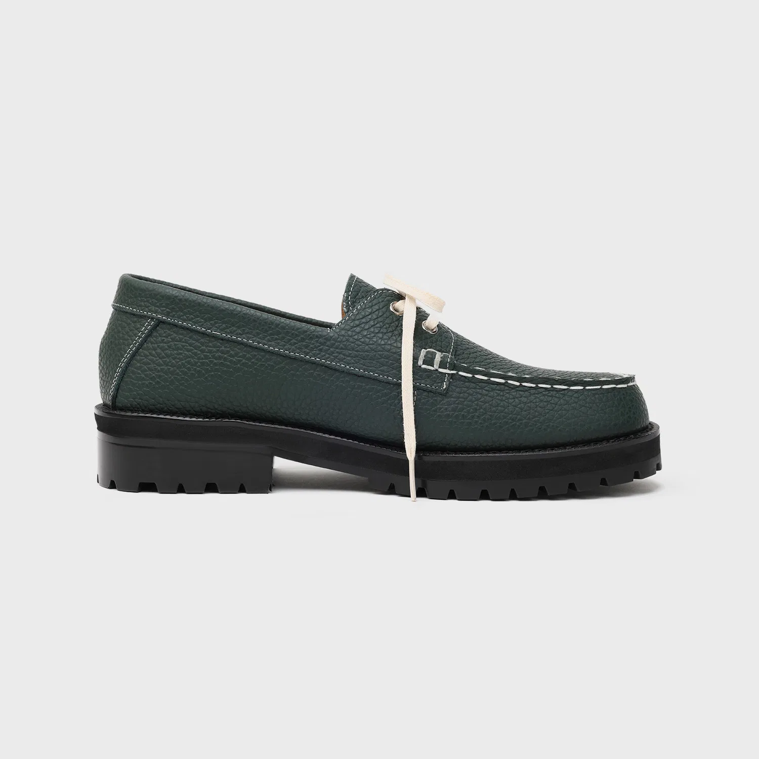 Мужские зелёные топсайдеры Firenze.A Standard Casual Sole 5099 с тиснением — фото 4