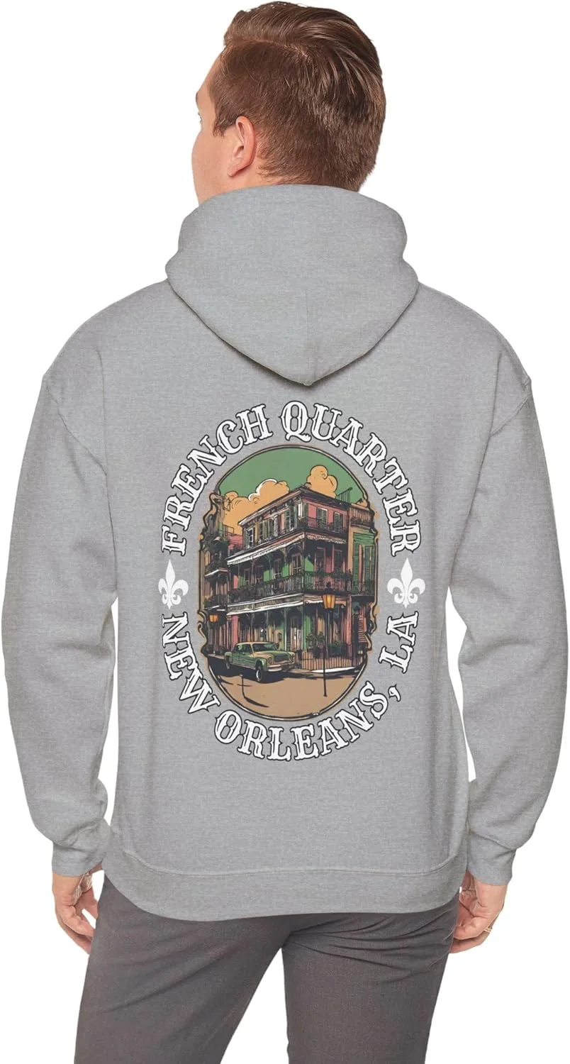 Худи French Quarter New Orleans, толстовка NOLA Apparel, сувенир с Бурбон-стрит GENERIC, серый — фото 4