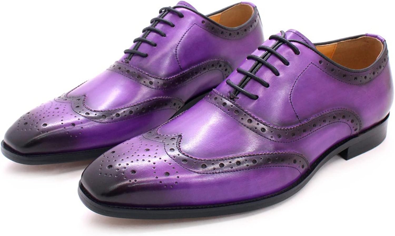 

Мужские туфли TTiiLoe из натуральной кожи, модные дерби с шнуровкой, оксфорды для деловой, официальной одежды и вечеринок (Цвет: черный, Размер: 47)