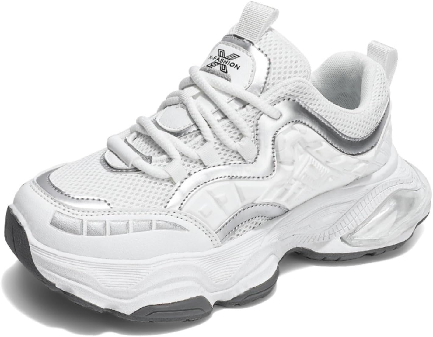 

Мужские модные дышащие кроссовки на шнуровке, нескользящие и износостойкие, подходят для ходьбы, спорта, работы, вождения и повседневной носки Foavt, белый
