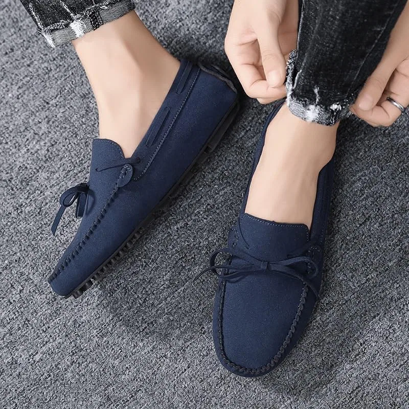 Мокасины мужские замшевые Loafers Blue PUGHGAETZF — фото 2