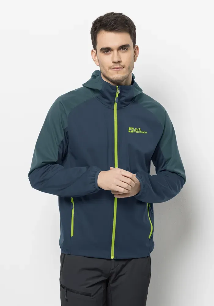 

Куртка из софтшелла Jack Wolfskin "FELDBERG HOODY M", с капюшоном, цвет Dark-Sea