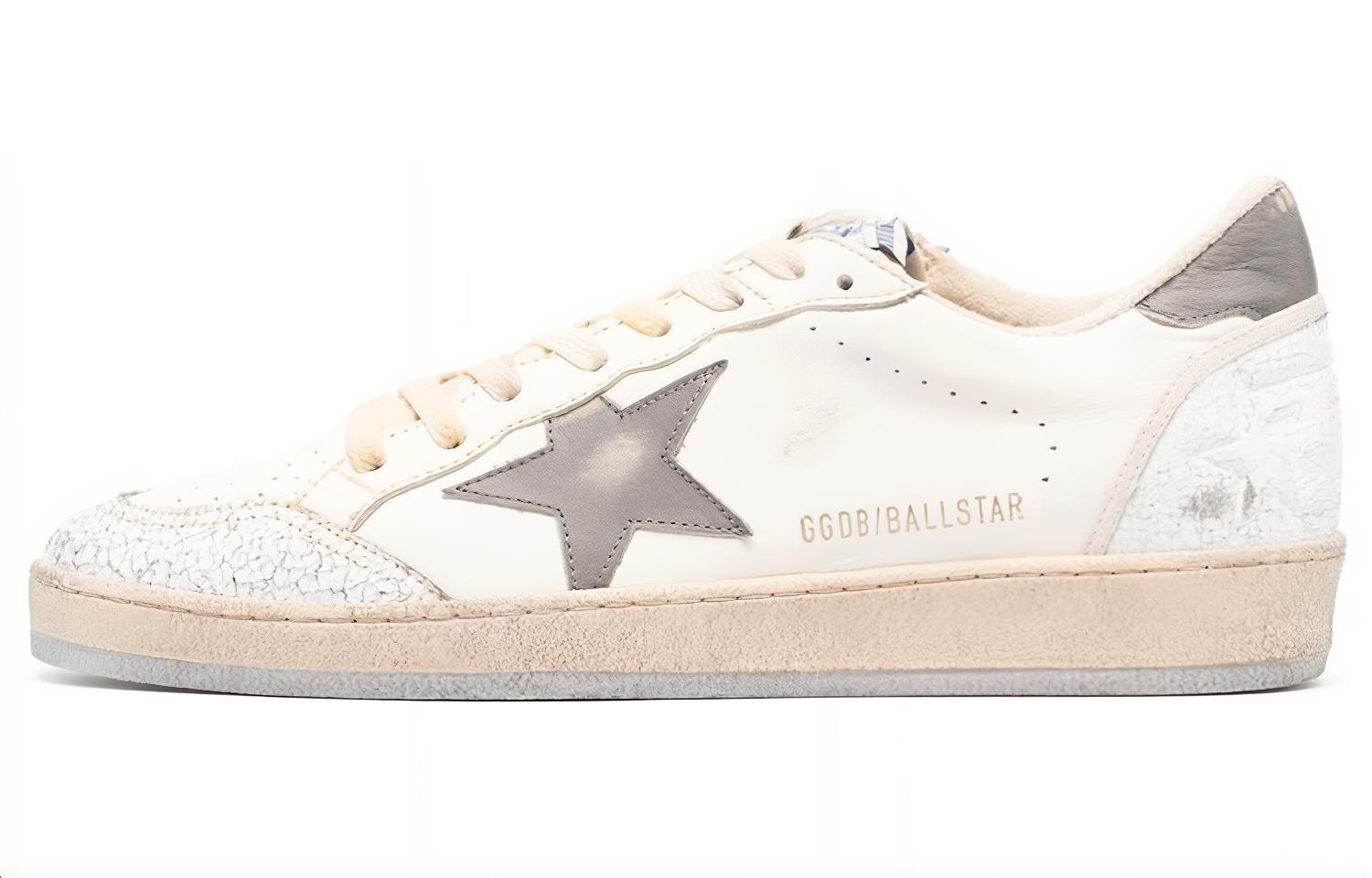 

Кроссовки Golden Goose Logo-patch Leather Sneakers, белый